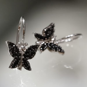 Dječje srebrne naušnice Leptir