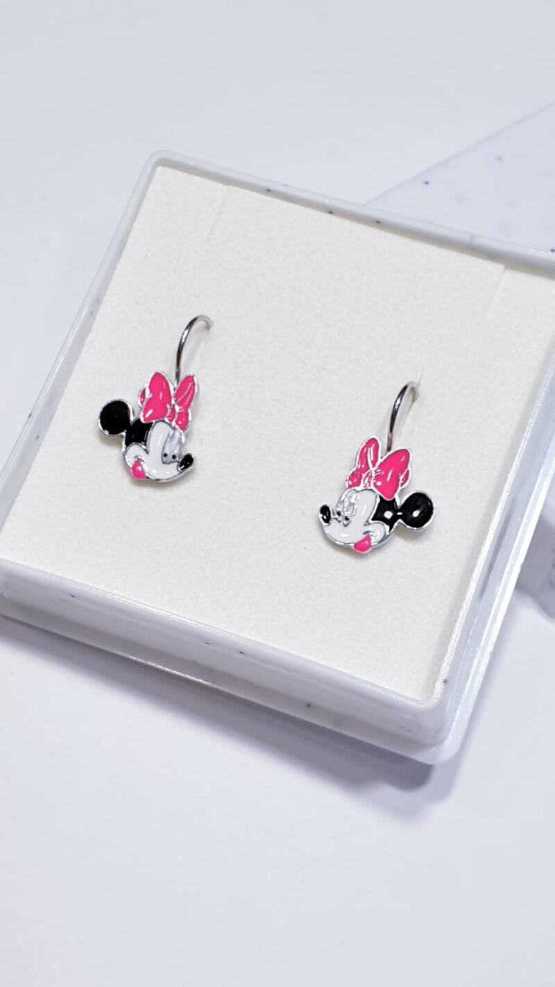 Srebrne naušnice MINNIE PINK
