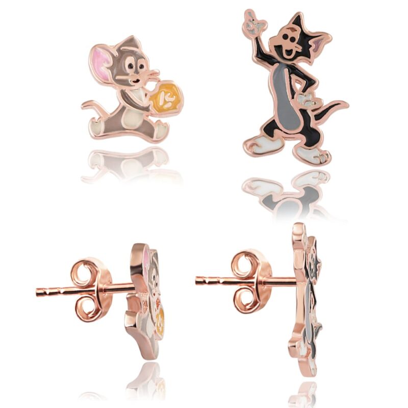 Srebrne naušnice TOM & JERRY