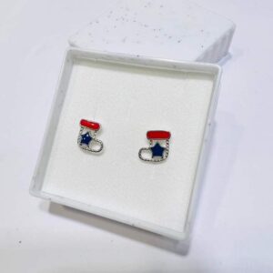 SREBRNE NAUŠNICE Božićna čizmica