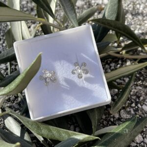 Naušnice cvijet sa biserom