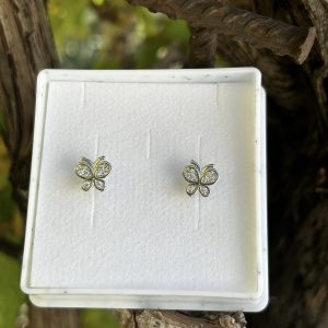 SREBRNE NAUŠNICE Leptir