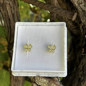 SREBRNE NAUŠNICE Leptir