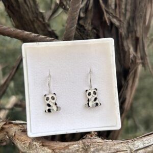 SREBRNE NAUŠNICE PANDA